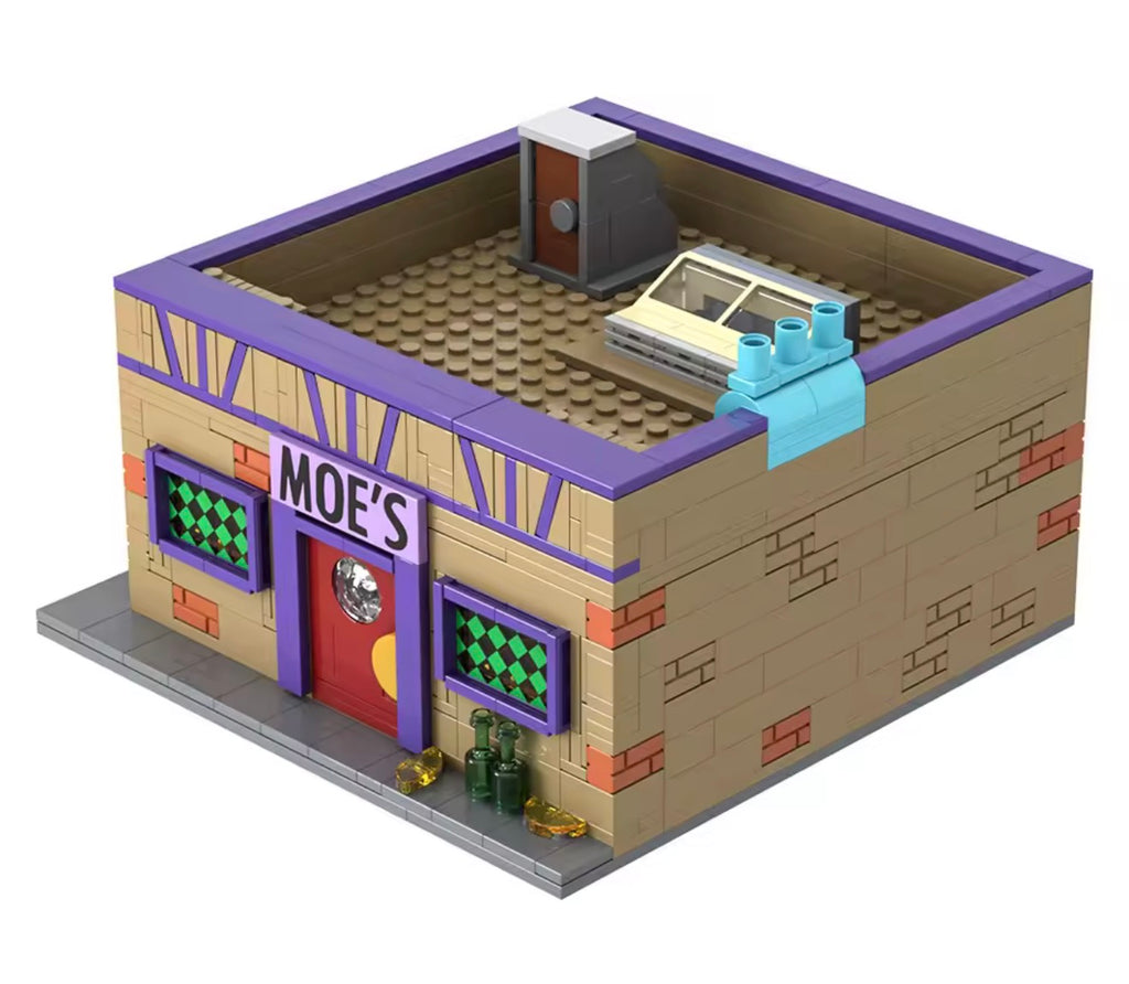 Simpsons Moes Tavern Building Block Set with figures