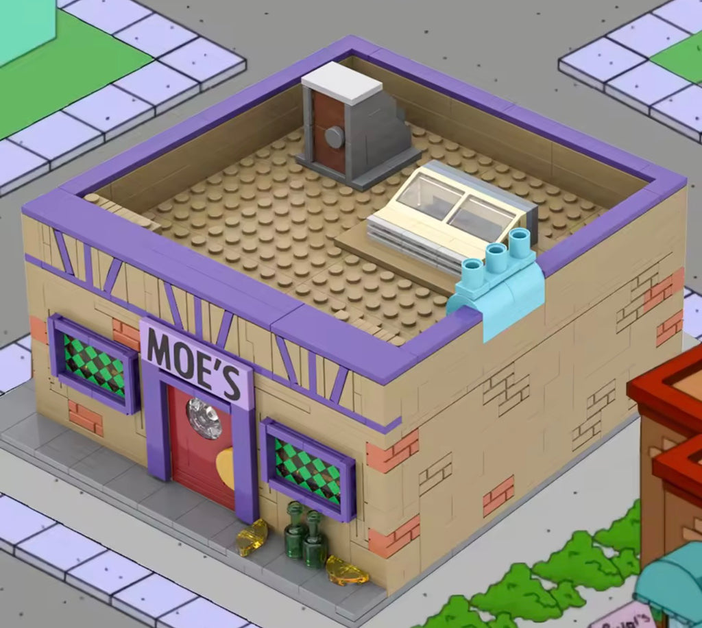 Simpsons Moes Tavern Building Block Set with figures