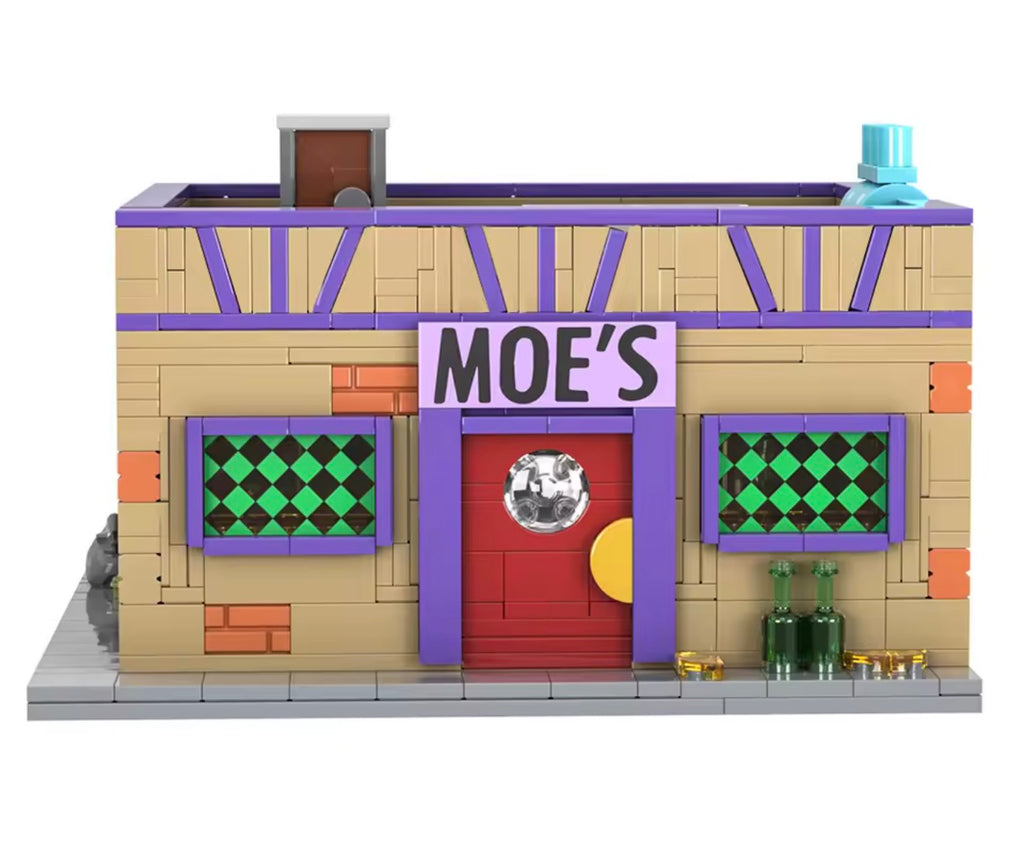 Simpsons Moes Tavern Building Block Set with figures