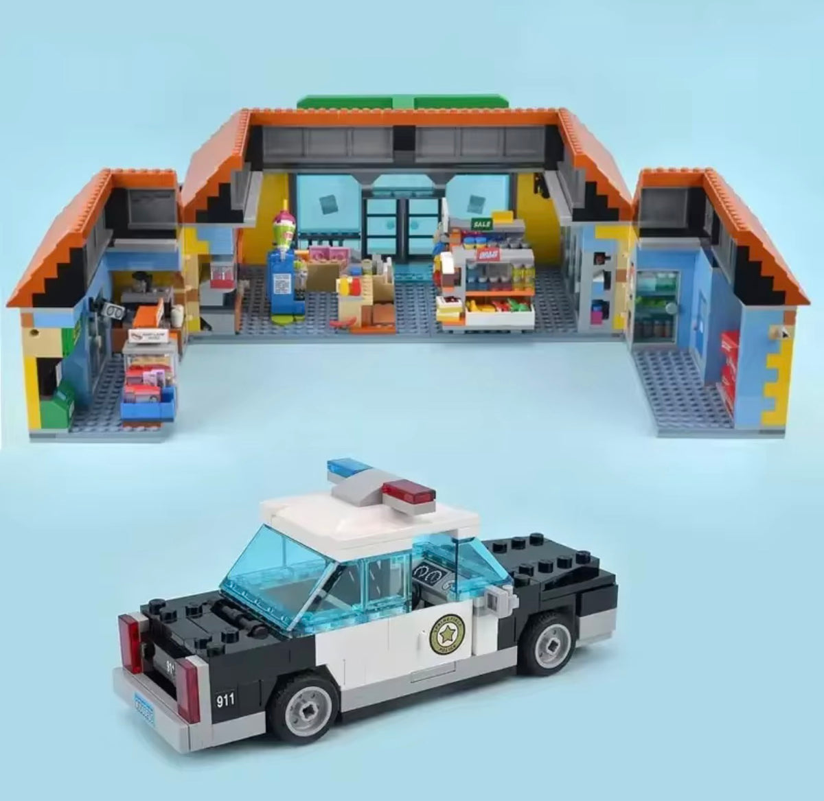 Simpsons Kwik-E-mart building block set 2179Pcs with 6 Figures
