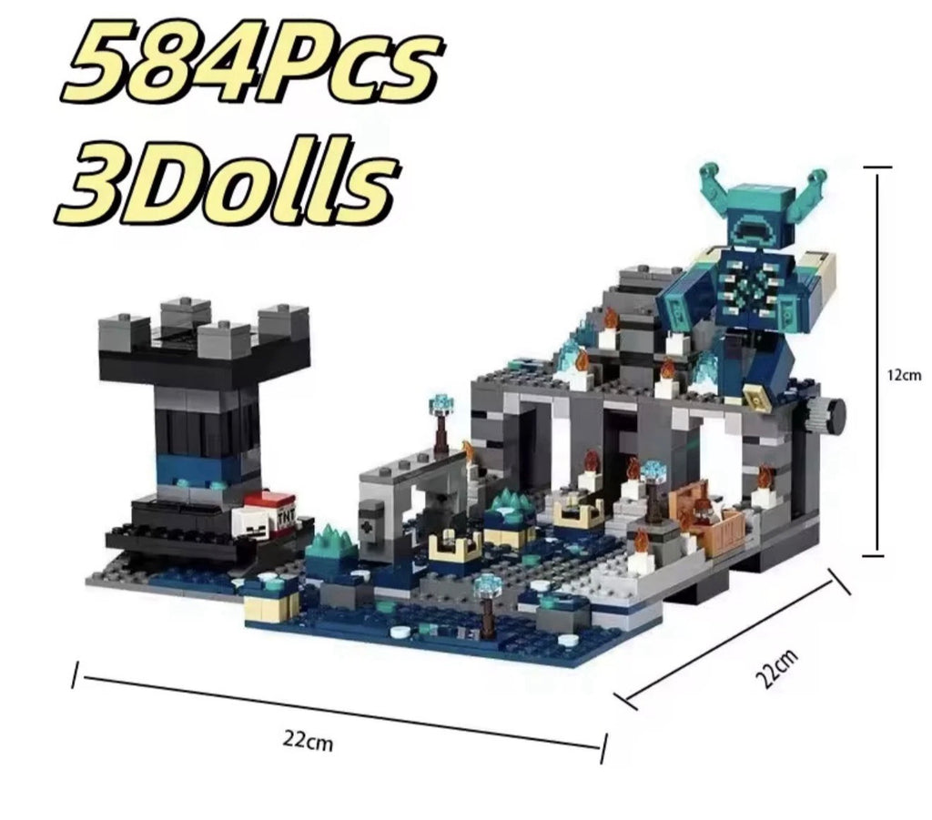 Minecraft The Deep Dark Battle Building Block Set 584pcs With 3 Figures