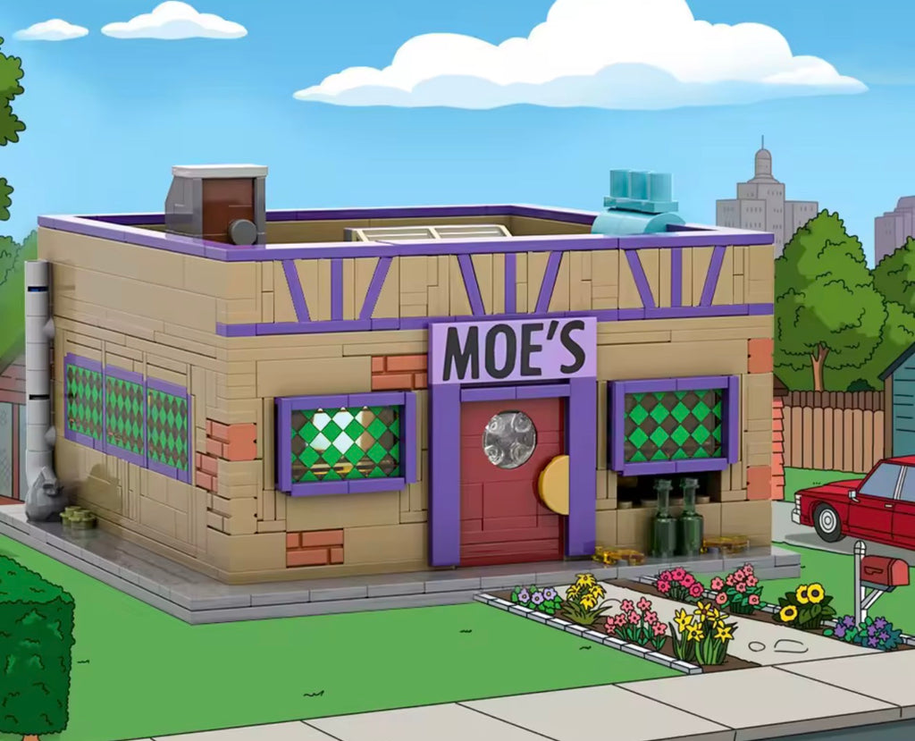 Simpsons Moes Tavern Building Block Set with figures