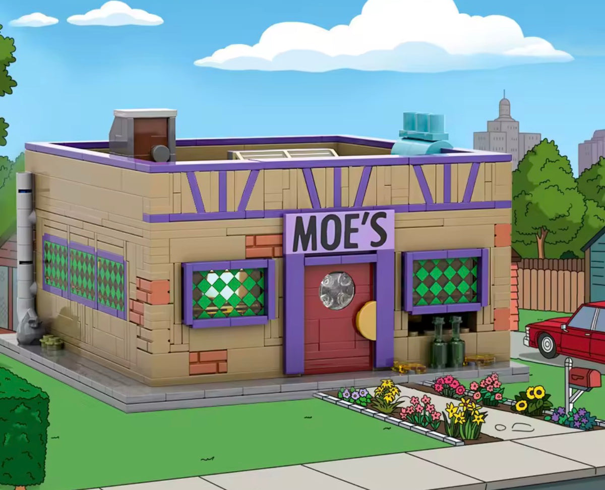 Simpsons Moes Tavern Building Block Set with figures