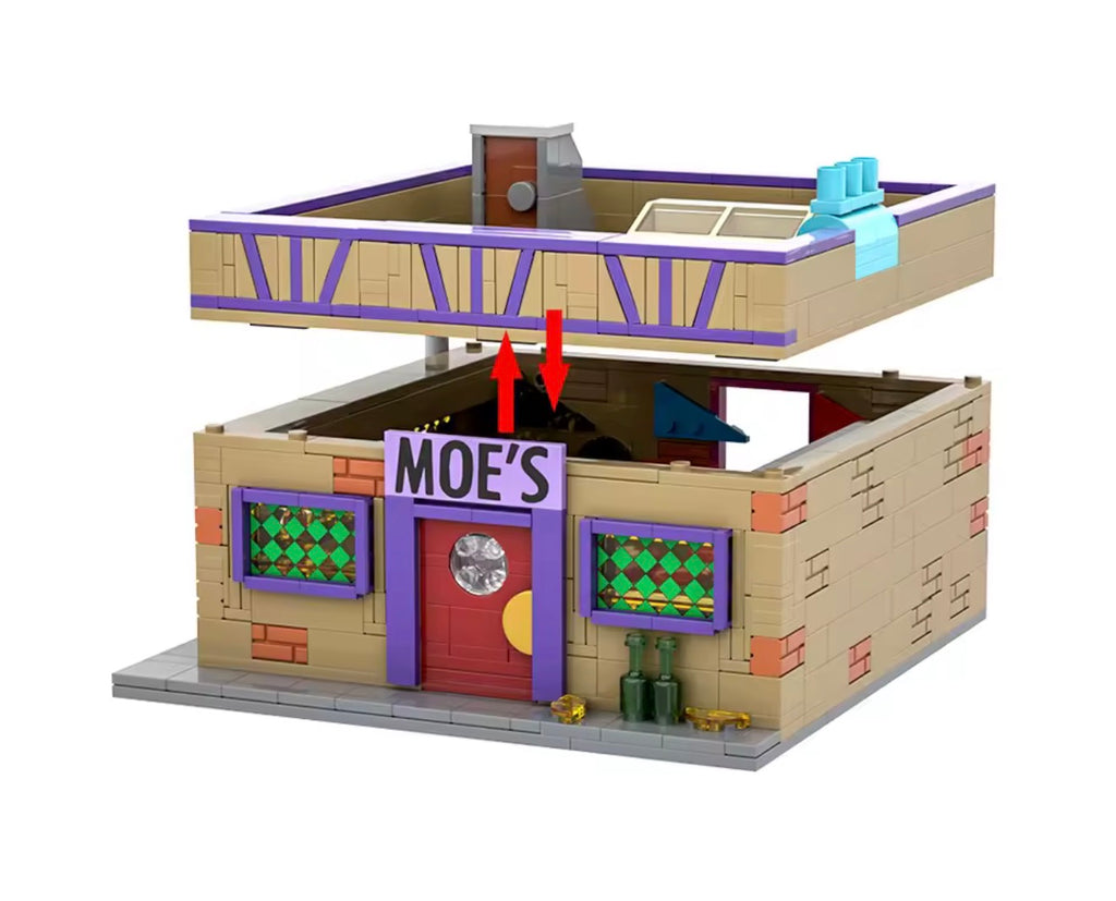 Simpsons Moes Tavern Building Block Set with figures