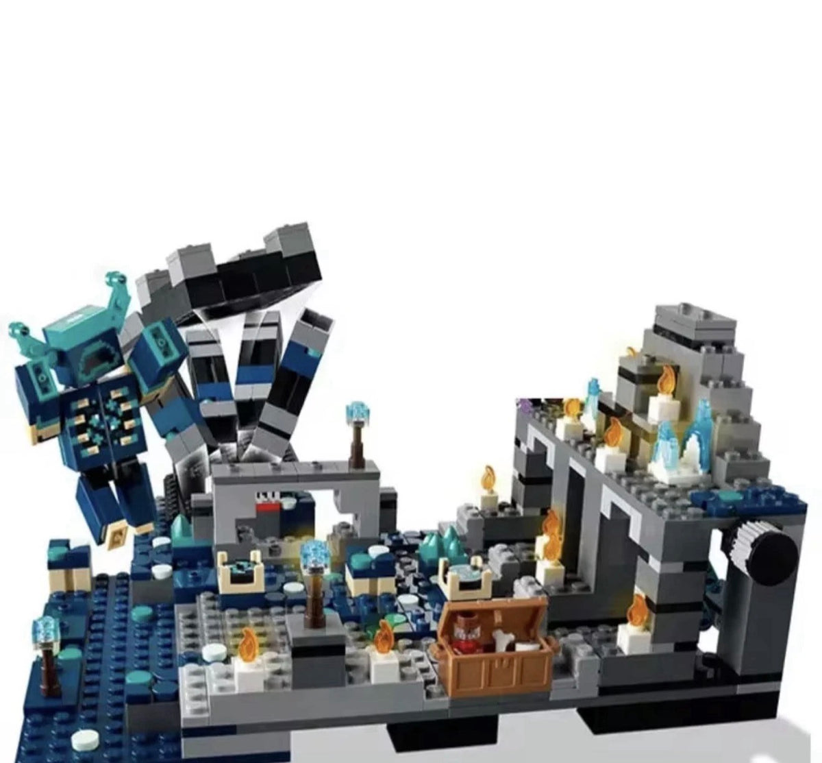 Minecraft The Deep Dark Battle Building Block Set 584pcs With 3 Figures