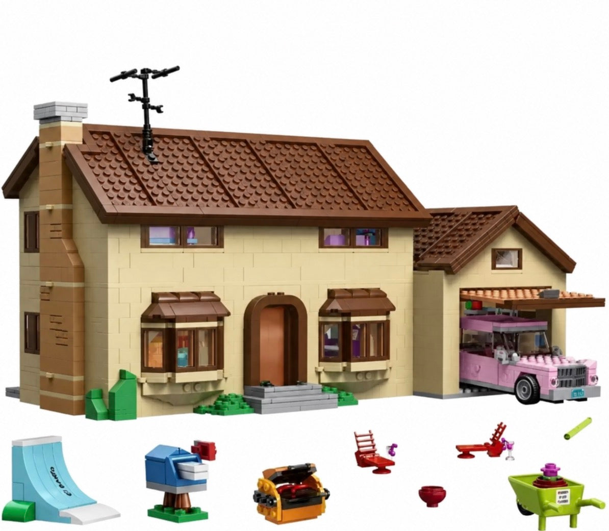 Simpsons house building block set 2580PCS + 6 Figures