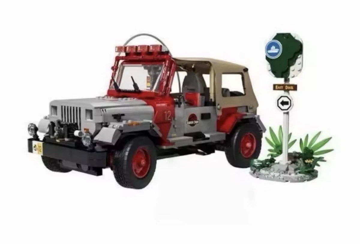 Jurassic Park: Jeep Wrangler (77984) 1924PCS Building Blocks w/ 1 Figure