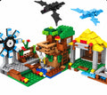 Minecraft windmill building block set with 6 figures